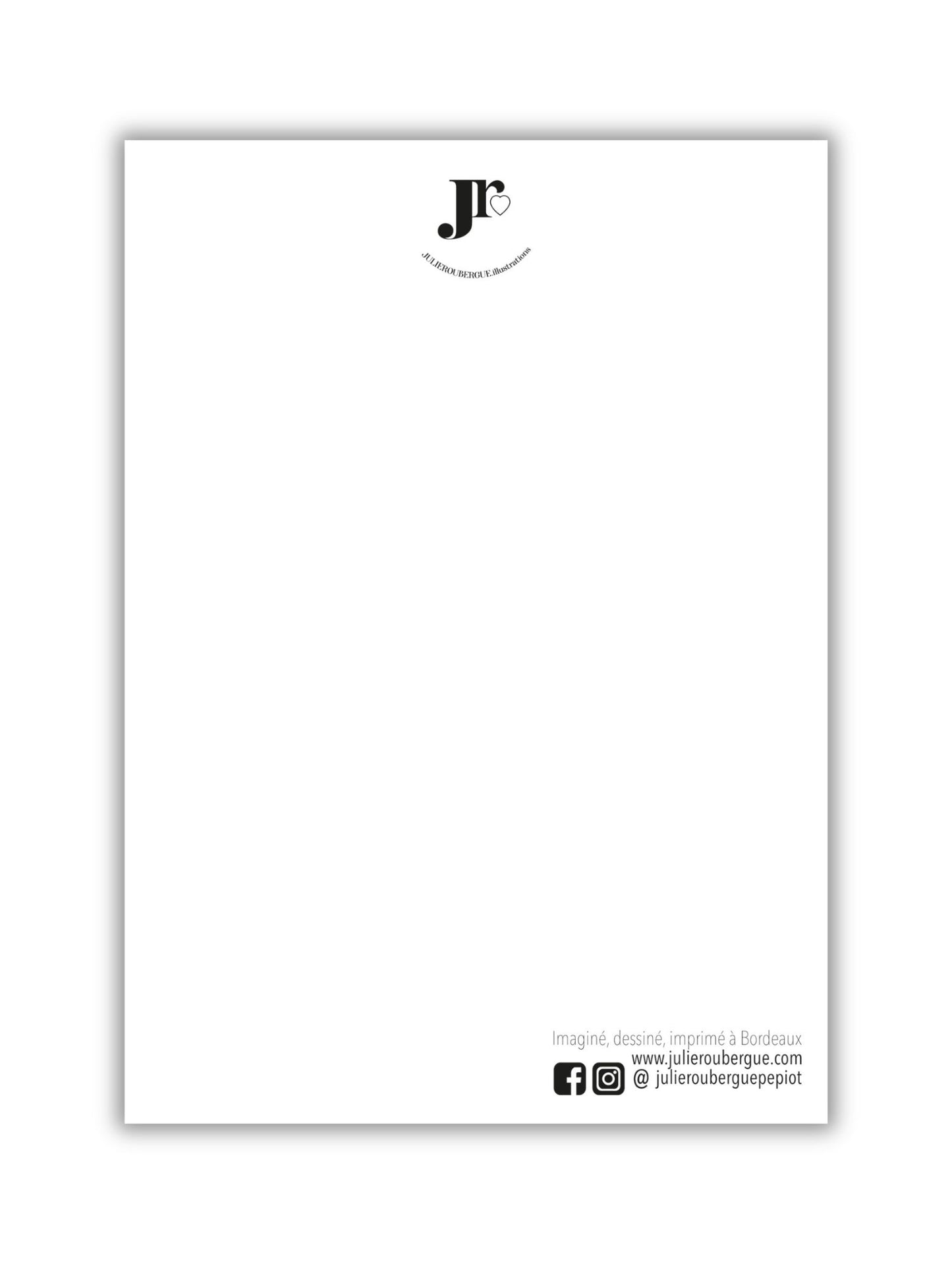 Verso de la carte postale illustrée par Julie Roubergue
