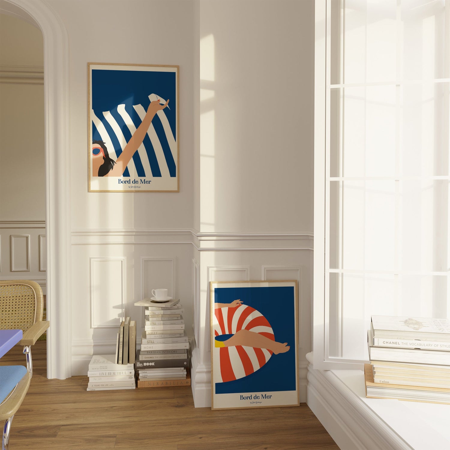 Affiches bord de mer océan plage illustration Julie Roubergue