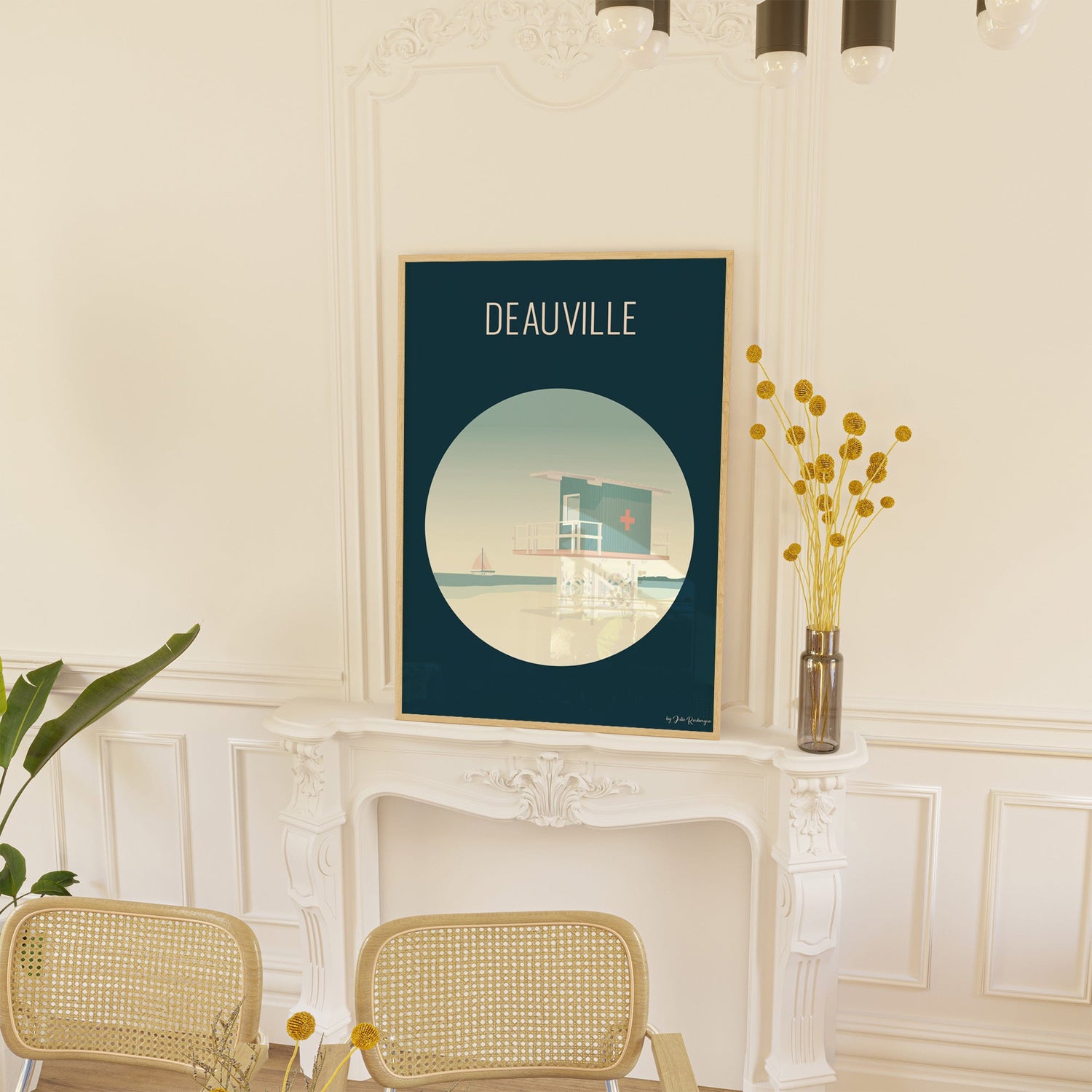 Affiches Normandie de Deauville au Mont-Saint-Michel illustration Julie Roubergue