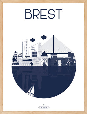 Affiche BREST La Ville Julie Roubergue