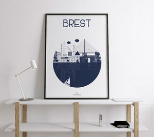 Affiche BREST La Ville Julie Roubergue