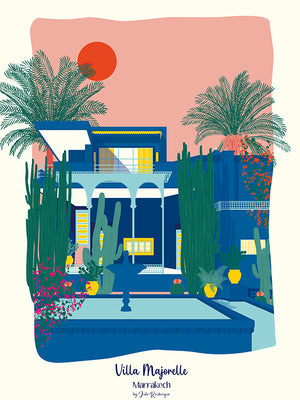 Affiche MARRAKECH, Villa Majorelle Julie Roubergue