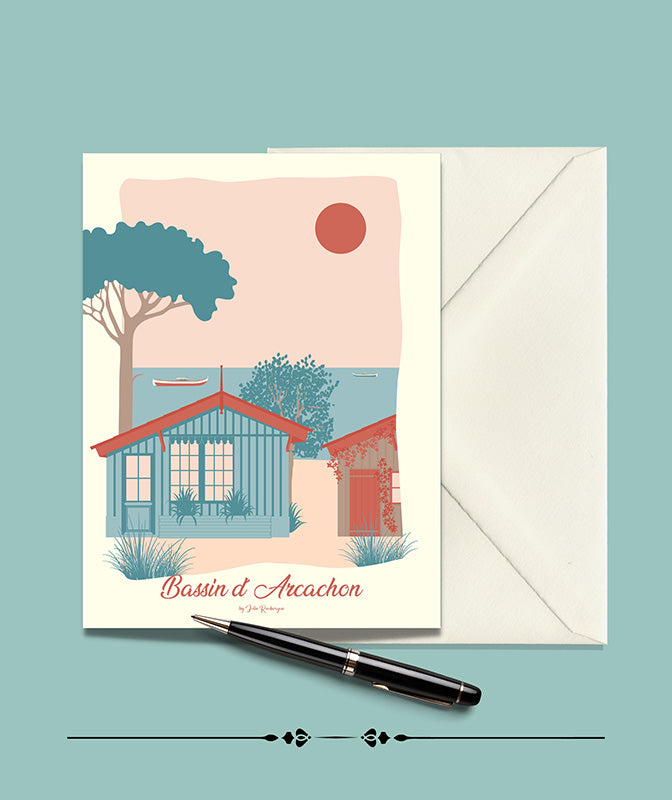 Carte Postale BASSIN D'ARCACHON, L'Herbe Julie Roubergue