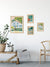 Proposition de décoration avec des cartes postales illustrées sur le théme des Landes.