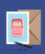 Carte Postale Surfin'Box. Illustration originale de Julie Roubergue
