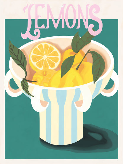 Peinture aux numéros – Lemons | Illustration à colorier A3