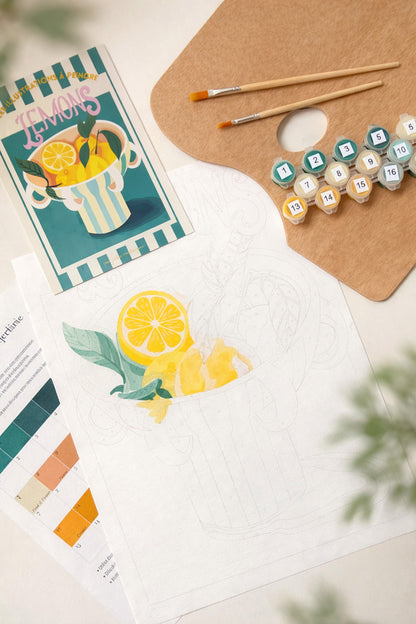 Peinture aux numéros – Lemons | Illustration à colorier A3