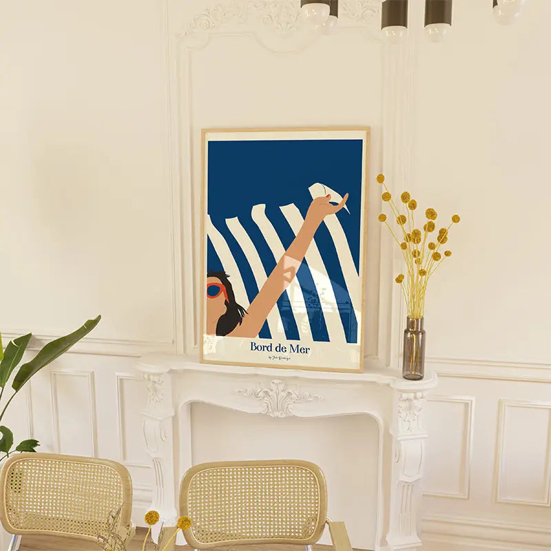 Collection d'affiches bord de mer — illustrations poétiques de lieux de France