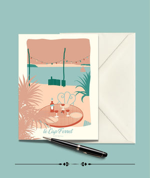 Carte Postale CAP FERRET, La Cabane Julie Roubergue