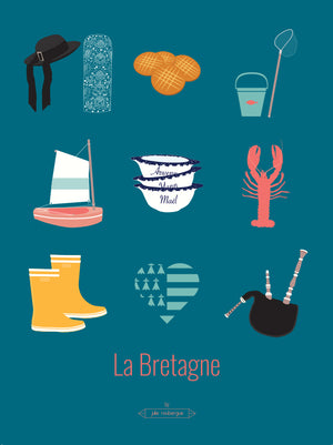 Carte Postale LA BRETAGNE, Les Iconiques Julie Roubergue