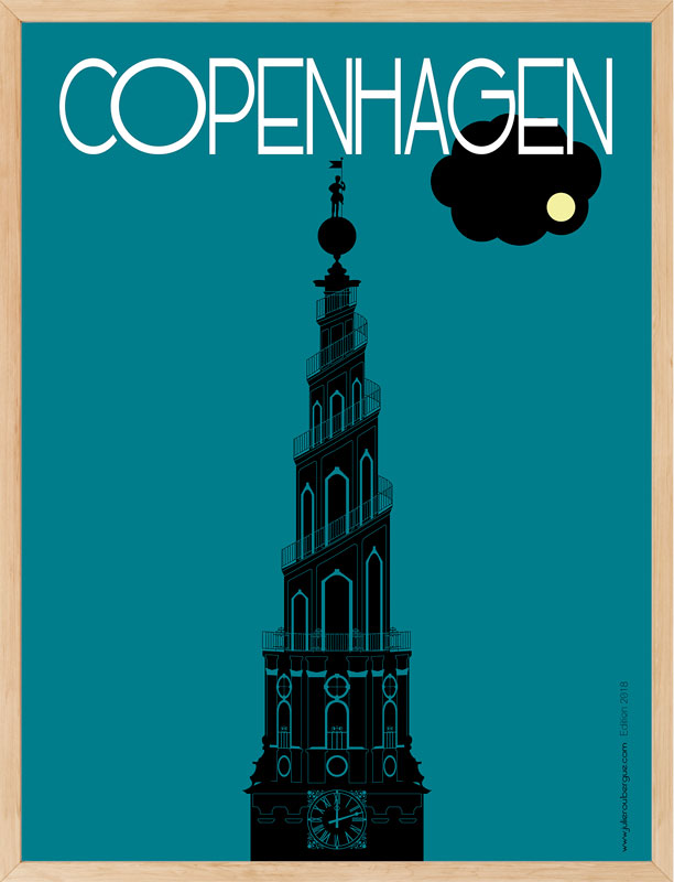 Affiche COPENHAGUE, Vor Frelsers Kirke Julie Roubergue