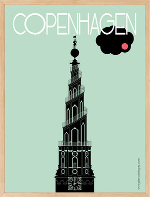 Affiche COPENHAGUE, Vor Frelsers Kirke Julie Roubergue