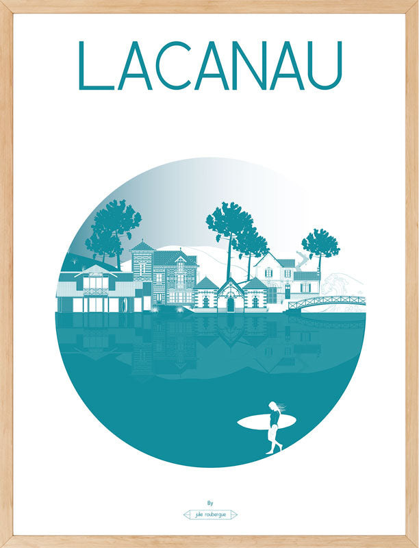 Affiche LACANAU, La Ville Julie Roubergue