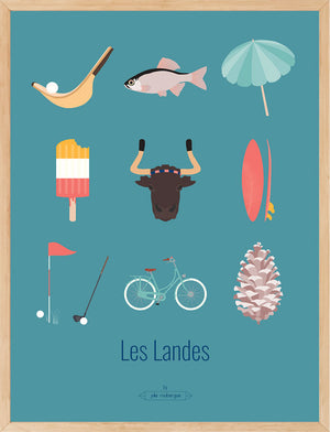 Affiche LES LANDES, Les Iconiques Julie Roubergue