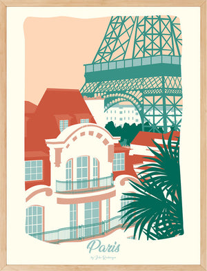 Affiche PARIS, Les Toits Julie Roubergue