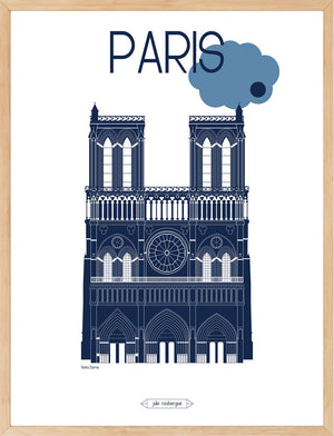 Affiche PARIS, Notre Dame Julie Roubergue