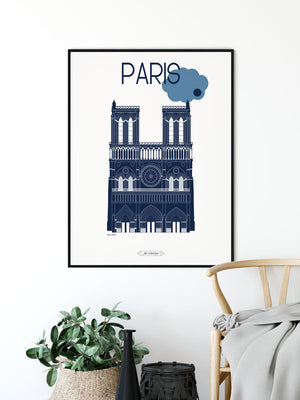 Affiche PARIS, Notre Dame Julie Roubergue