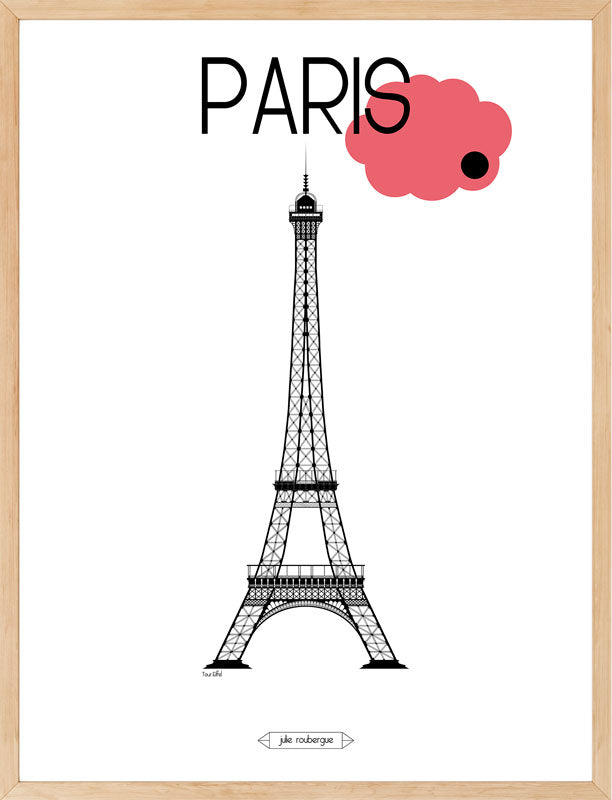 Affiche PARIS, Tour Eiffel Julie Roubergue