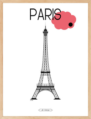 Affiche PARIS, Tour Eiffel Julie Roubergue