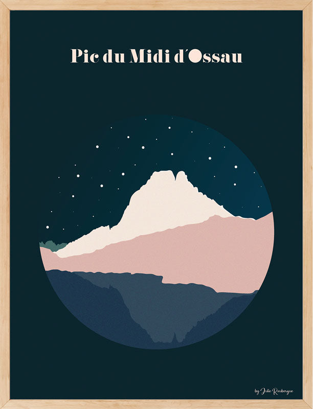 Affiche PYRENEES, Pic du Midi d'Ossau Julie Roubergue