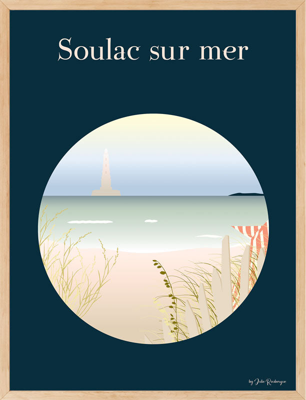 Affiche SOULAC-sur-MER, La Plage Julie Roubergue