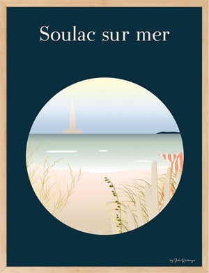 Affiche SOULAC-sur-MER, La Plage Julie Roubergue