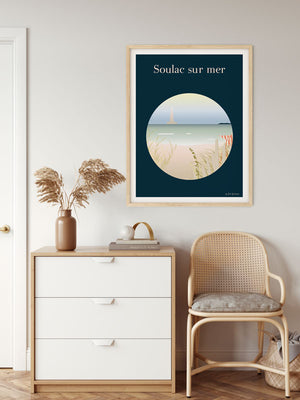 Affiche SOULAC-sur-MER, La Plage Julie Roubergue