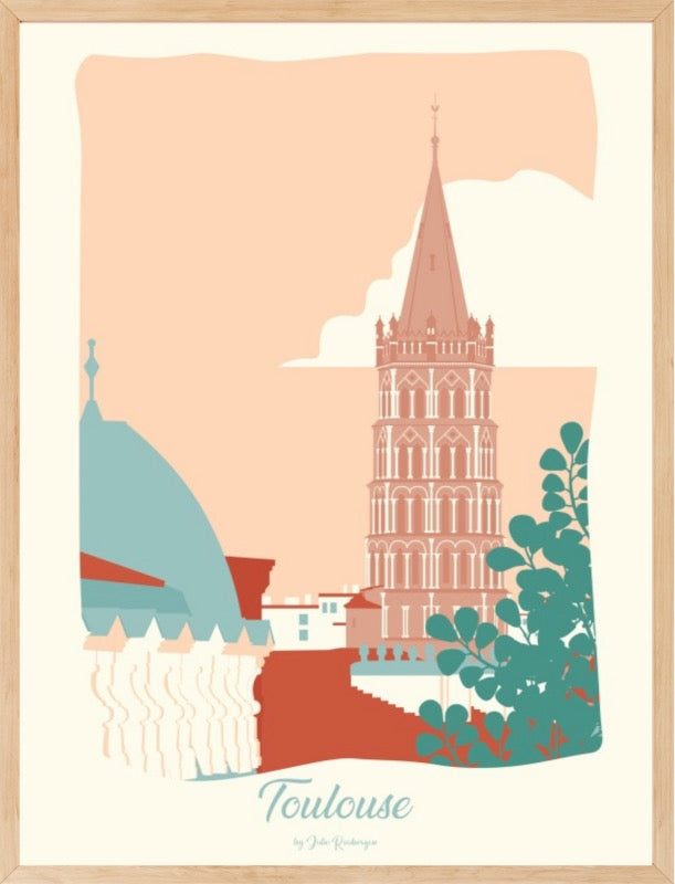 Affiche TOULOUSE, Saint Sernin Julie Roubergue