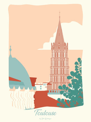 Affiche TOULOUSE, Saint Sernin Julie Roubergue