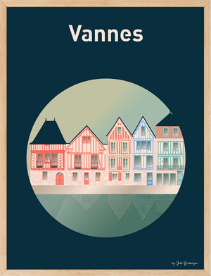 Affiche VANNES, Les Maisons Julie Roubergue