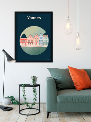 Affiche VANNES, Les Maisons Julie Roubergue