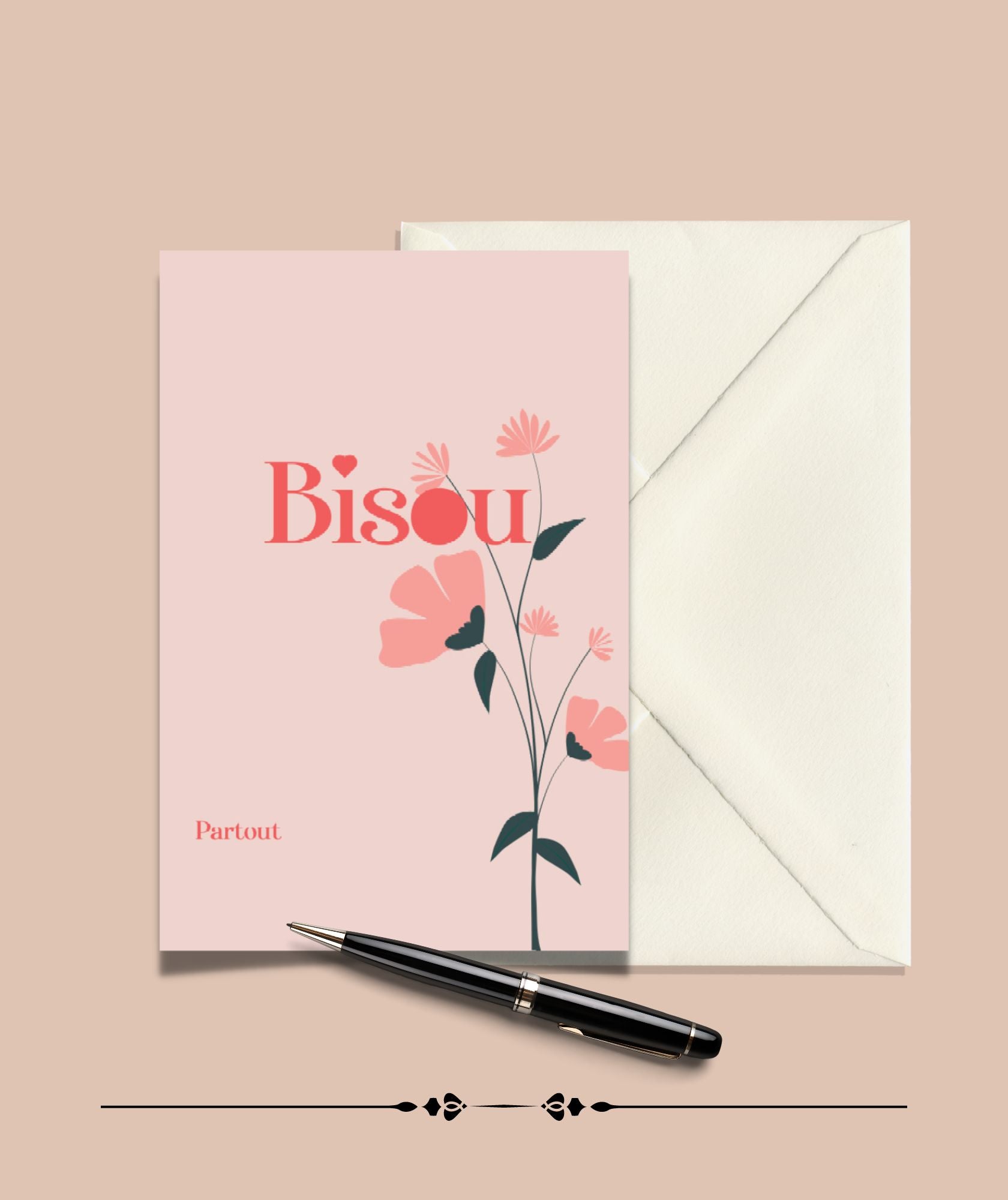 Carte de Voeux BISOU... PARTOUT Julie Roubergue