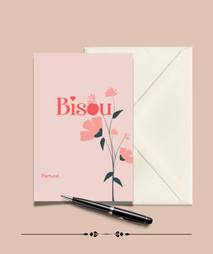 Carte de Voeux BISOU... PARTOUT Julie Roubergue