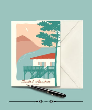 Carte Postale BASSIN D'ARCACHON, La Dune Julie Roubergue