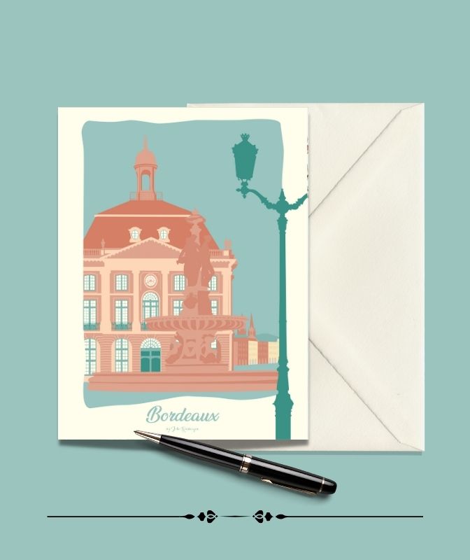 Carte Postale BORDEAUX, Place de la Bourse Julie Roubergue