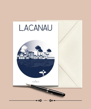 Carte Postale LACANAU, La Ville Julie Roubergue