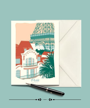Carte Postale PARIS, Les Toits Julie Roubergue