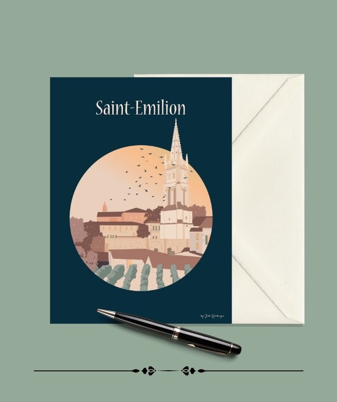 Carte Postale SAINT EMILION, Le Village Julie Roubergue